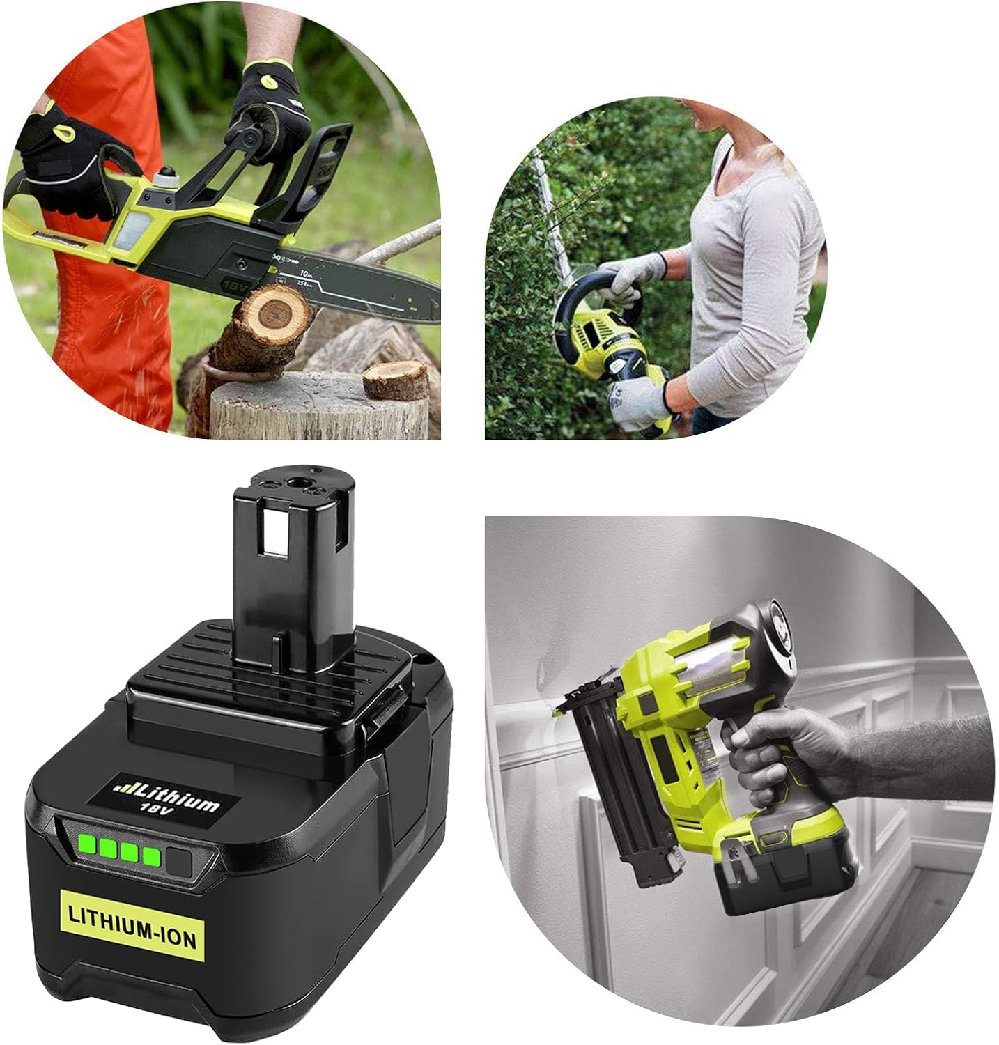 Batterie Ryobi 18v 4 batterie Ryobi 18V