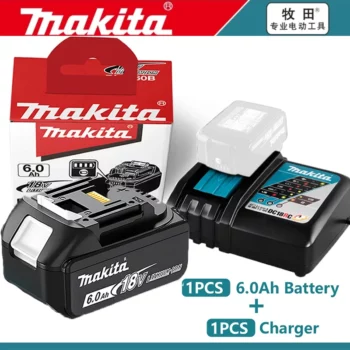 Pack 1 batterie compatible Makita 18V 6 Ah + chargeur rapide (type DC18RC)